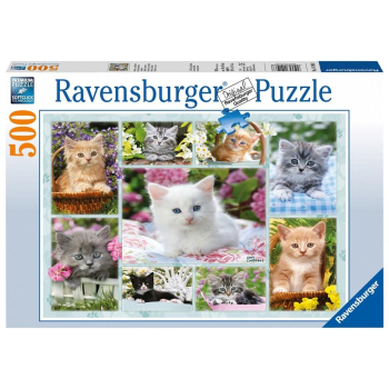 Puzzle 500 Kociaki w koszykach